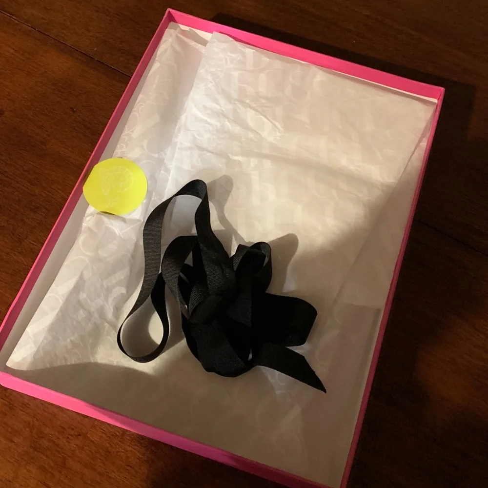 Authentic brand new Large Pucci pink rare box with black ribbon/ Pucci tissue in